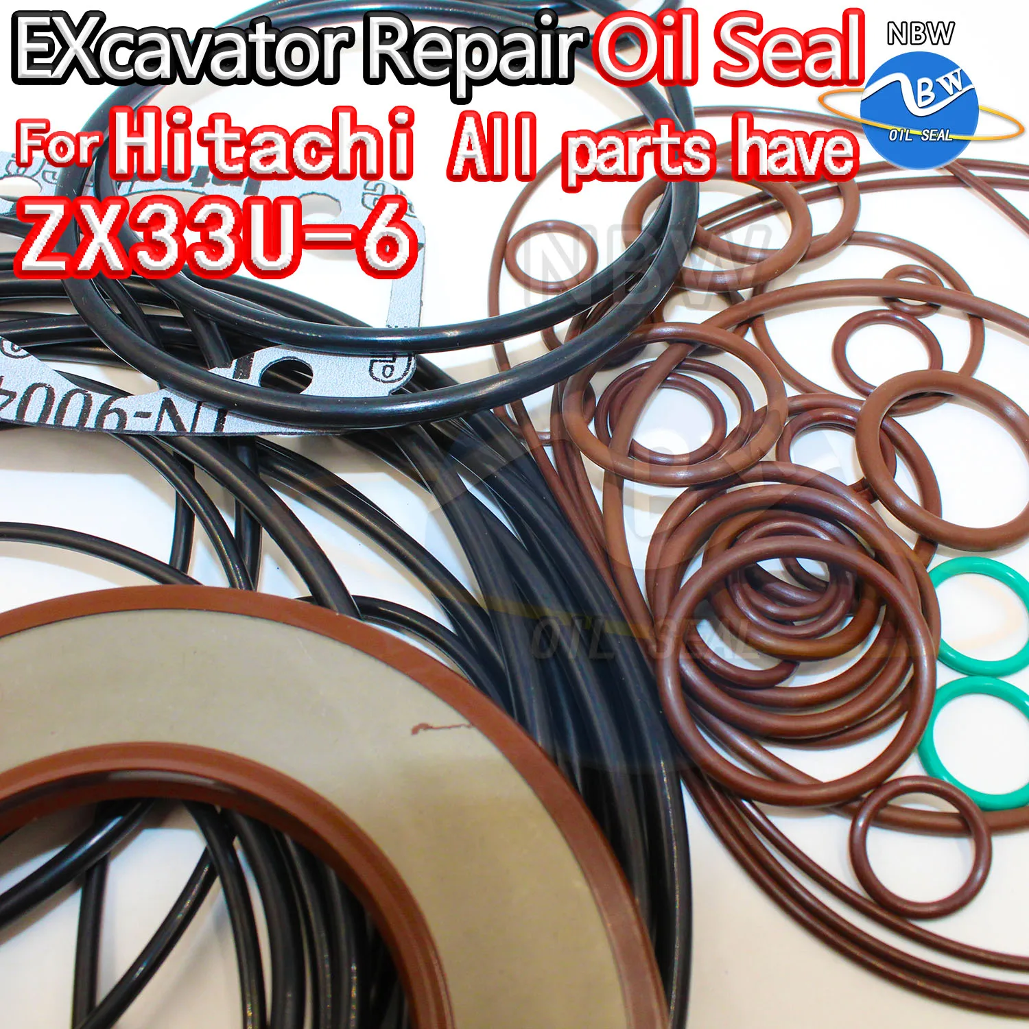 

For HITACHI ZX33U-6 Excavator Oil Seal Kit High Quality Repair Hit ZX33U 6 ARM Bucket Hydraulic Pump Digger Clamshell Shovel