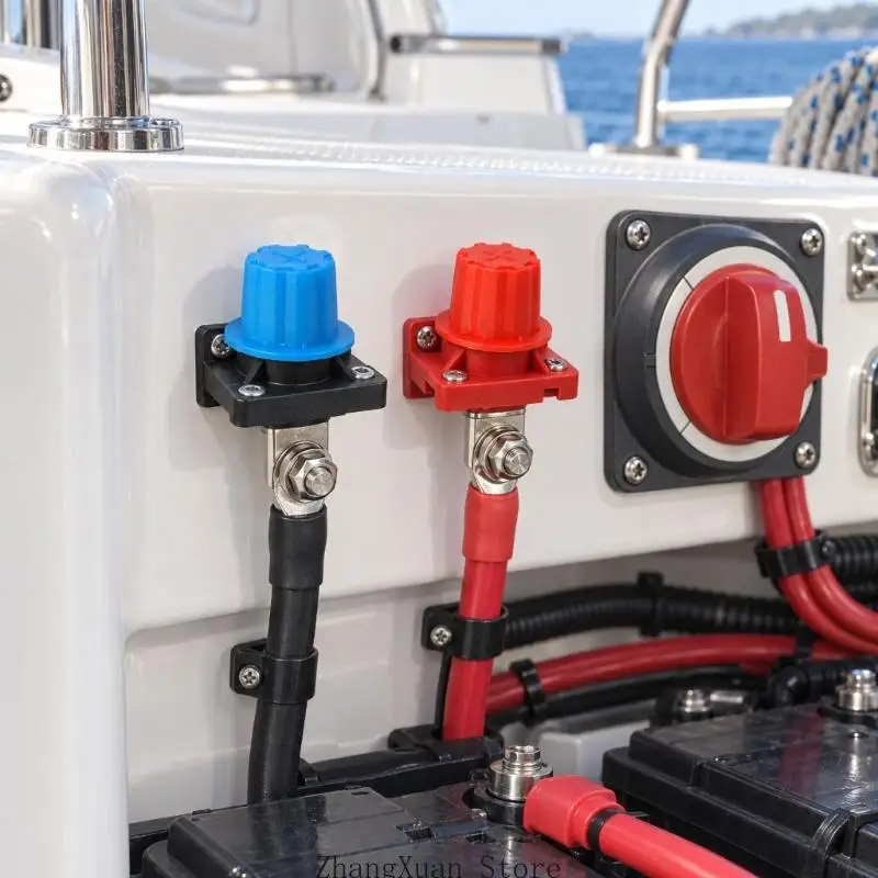 250A Integrated Metal Power Feedthrough Post with Threaded Ends for Electrical Wiring Routed Across a Mounting Panel 3XUF
