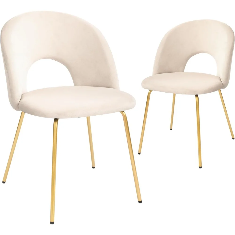 Pack de 2 Sillas de Comedor, Dise?o Nórdico y Vintage con Asiento Acolchado y Respaldo Ergonómico, para Salón, Comedor o Dormitorio