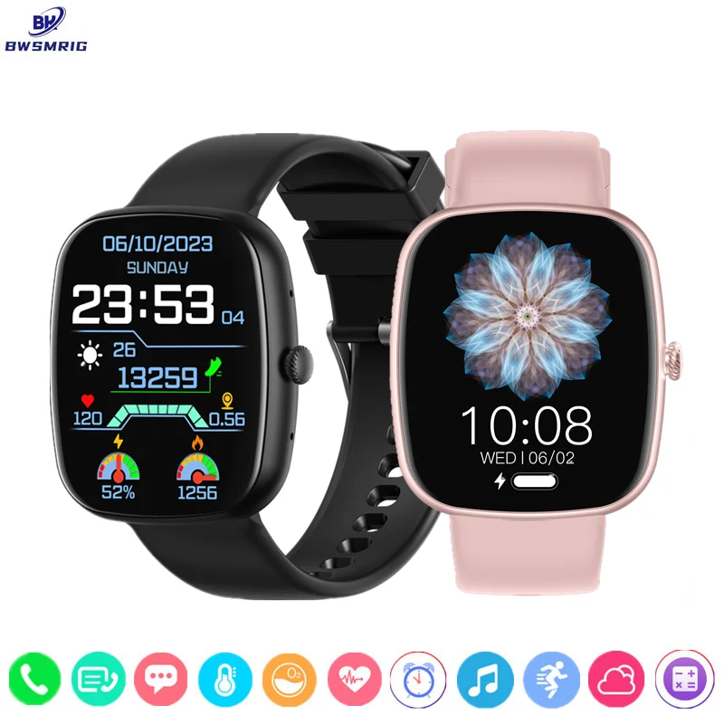 BWSMRIG New Men Smartwatch Bluetooth Call Heart Rate Sleep Monitoring Sports Fitness Bracelet Women Smart Watch for iOS Xiaomi