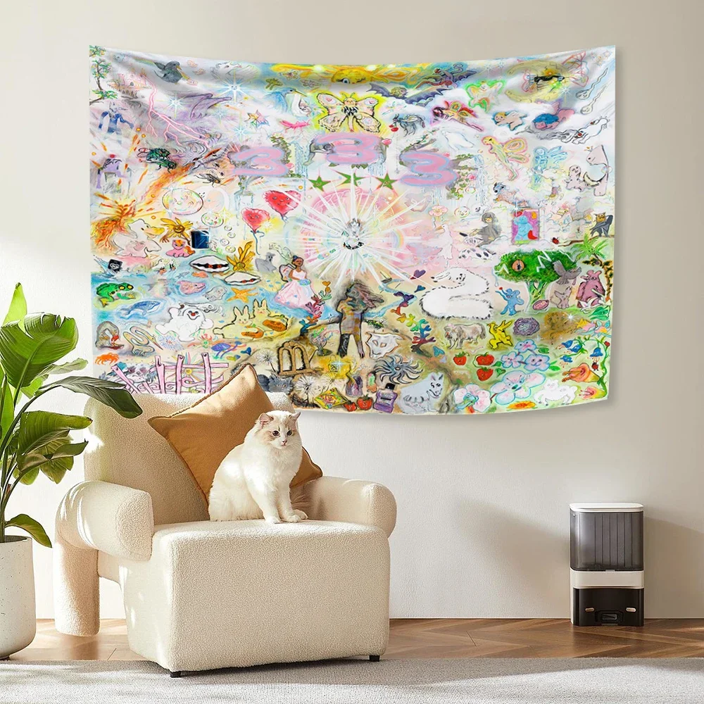 3x5FT 90x150cm 333 Bladee Funny FLag Tapestry Wall Hanging Art Posters For Bedroom American Hip Pop Music Meme Tapestrys Flaga