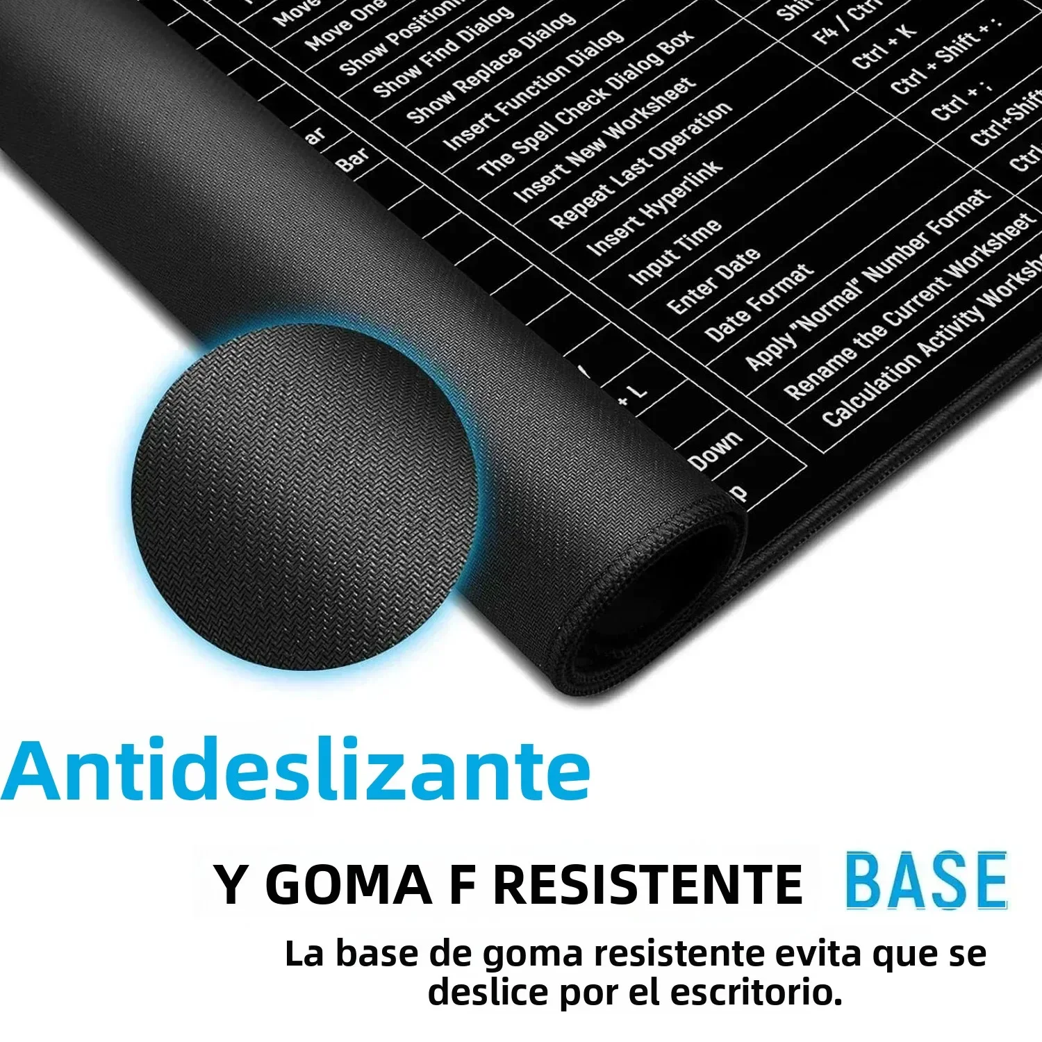 Alfombrillas De Ratón Y Teclado Asequibles Alfombrilla De Escritorio Grande Con Teclas De Acceso Directo Alfombrilla De Oficina