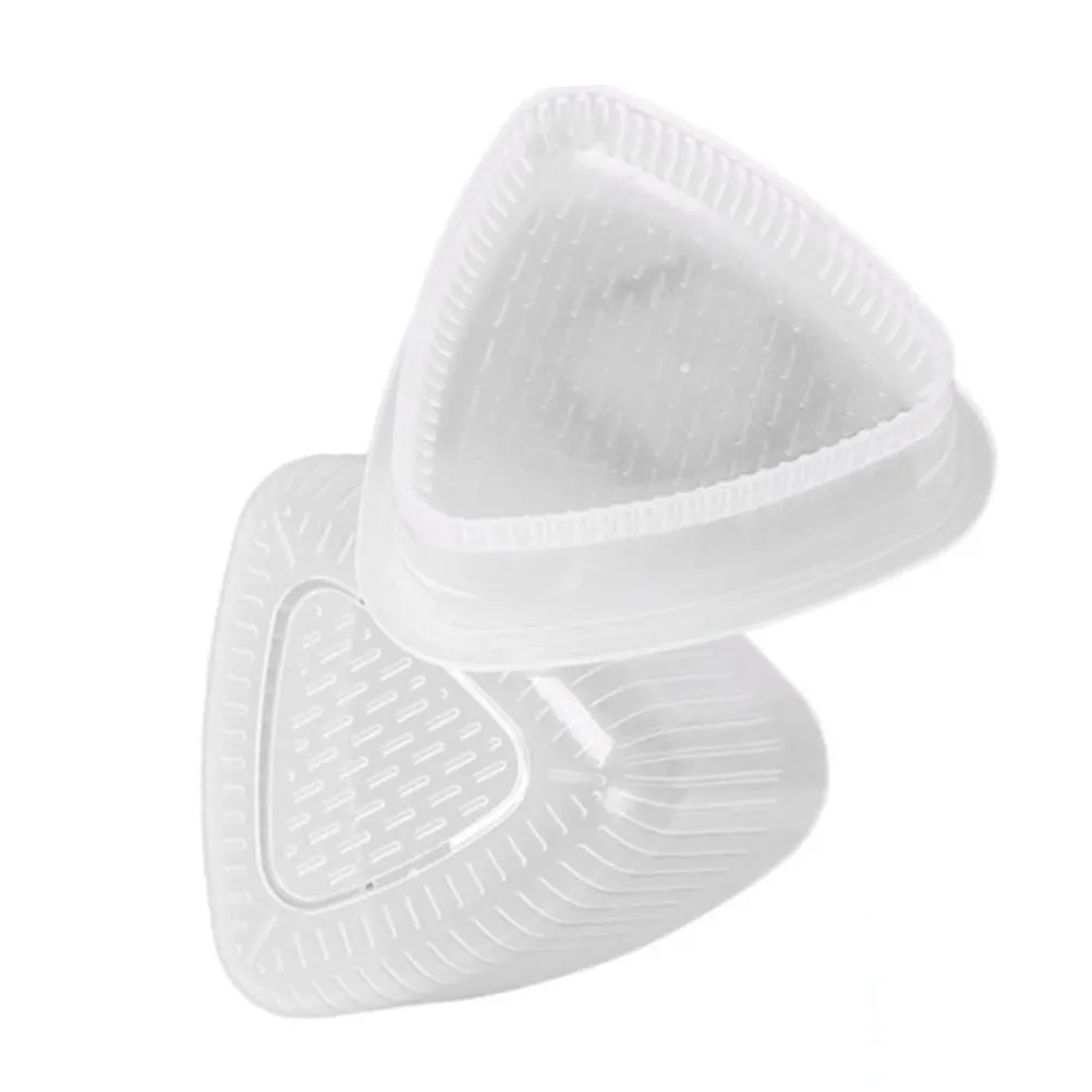 Rice Ball Mold Set 2 Piece Food Grade Plastic Triangle Sushi Maker for Bento Snacks Seaweed Rolls Fondant Soap