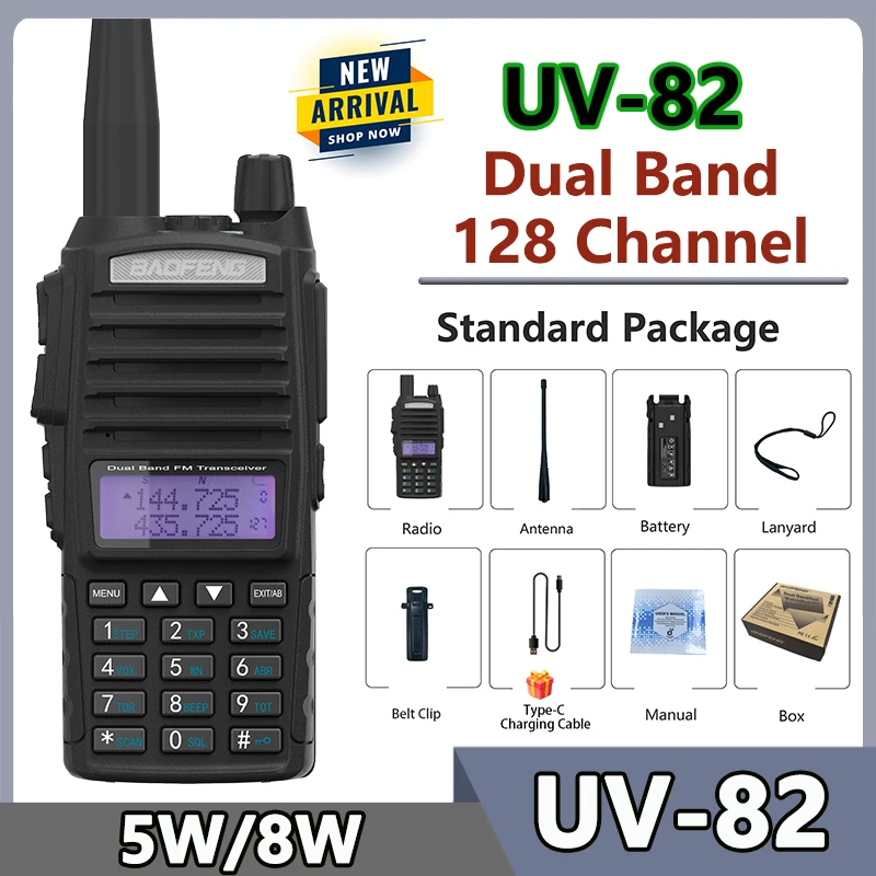 baofeng-uv‑82-long-range-walkie‑talkie-dual‑band-portable-two‑way-radios-fm-radio-128-channels-for-hunting-hiking-off‑road-trip