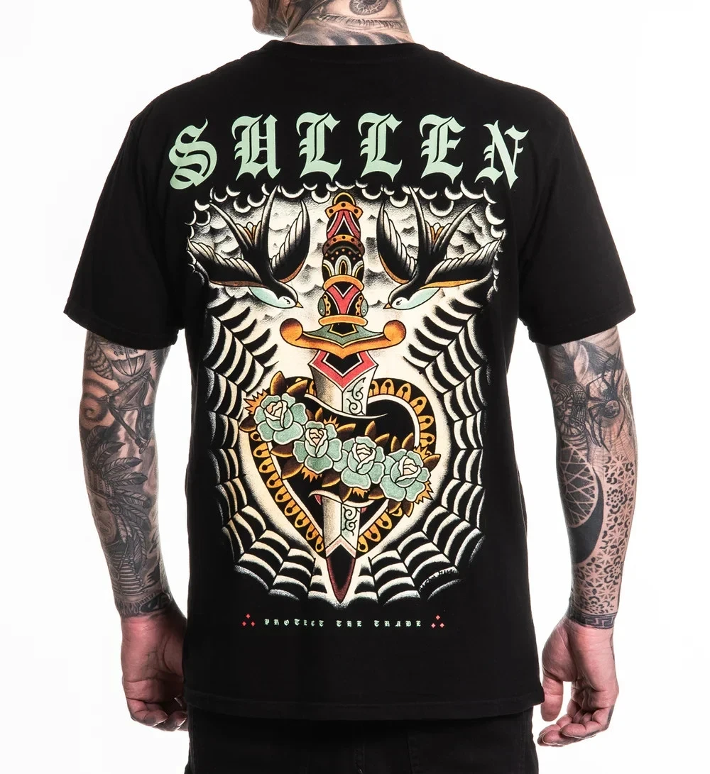 Sullen Art Collective True Artist Pin Up Tattoo Mens Premium Tee SECOND DEATH High-end Luxury Unisex Style Both of Men and Women