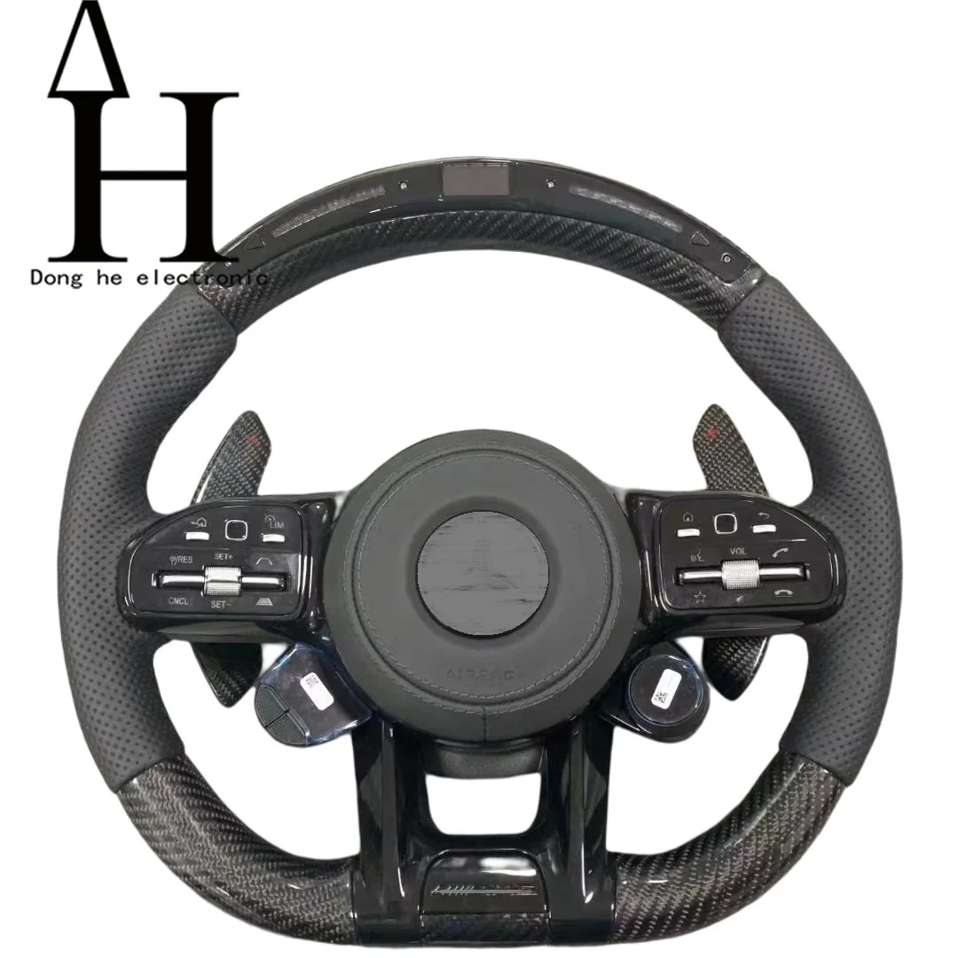 

Suitable for Mercedes-Benz C-Class E-Class A-Class CLA GLC GLB SLK GLA AMG LED Carbon Fiber Steering Wheel