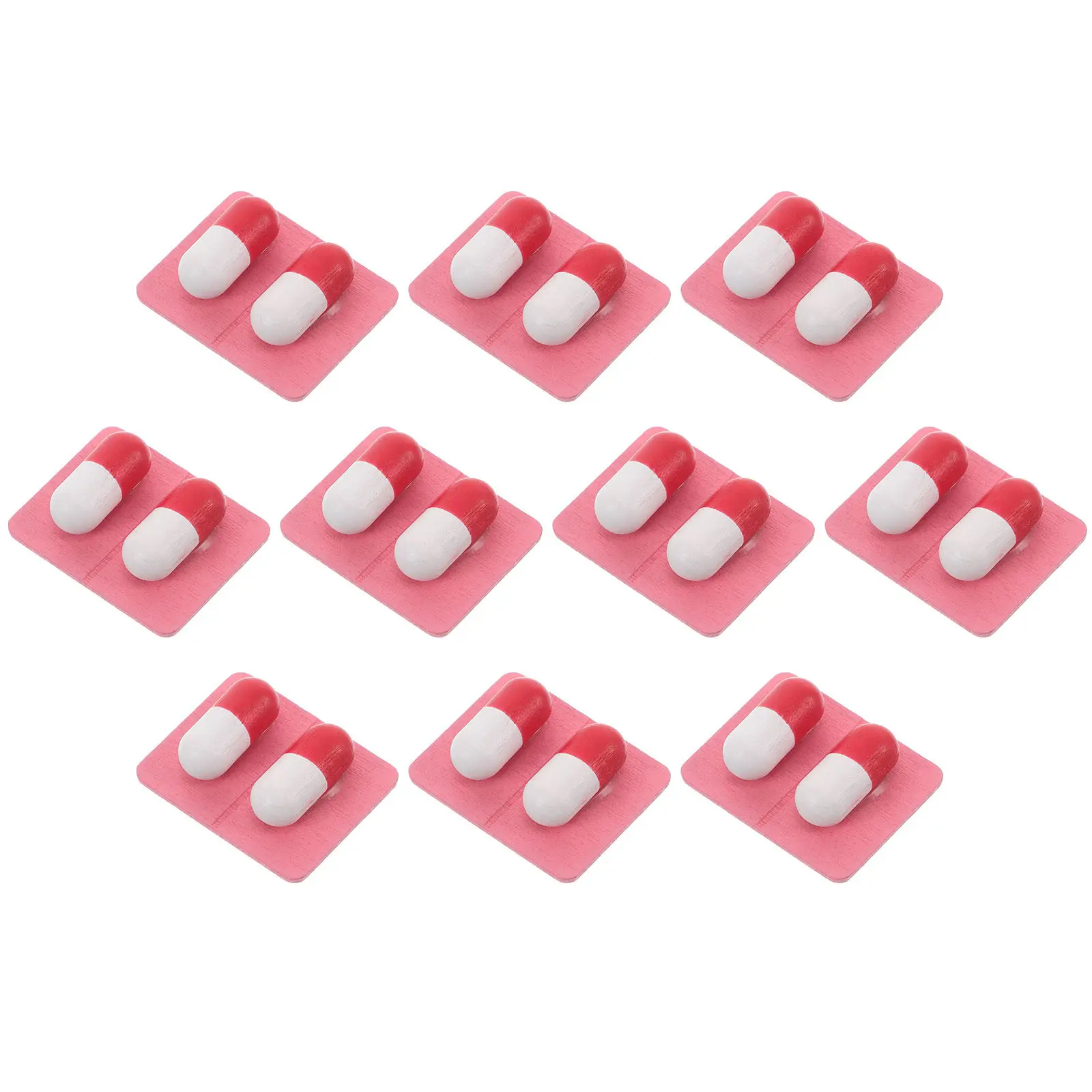10Pcs Lifelike Capsules Playset for Children Doctor Theme Pretend Play Set Creative Social Skills Development Safe
