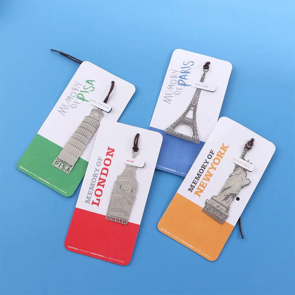 Supply Teacher Gift Statue of Liberty Modeling Paper Clips Metal Big Ben Bookmark European Bookmark Eiffel Tower Mark Page