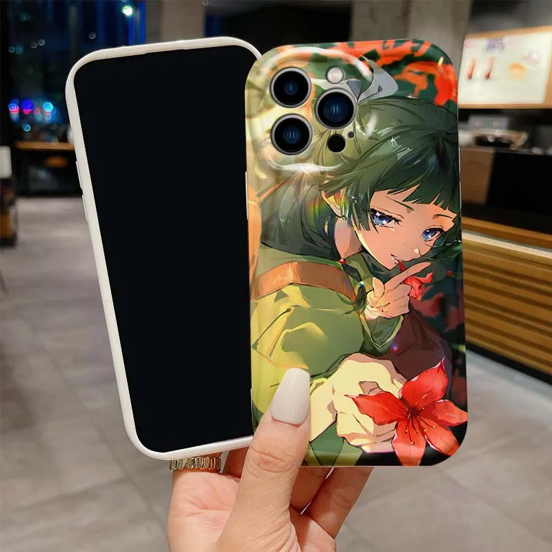 

Medicine House Girl Cartoon Phone Case For Apple iPhone 16 16E 15 14 13 12 11 XR XS X Pro Max Plus Wave Oil Cover Soft Funda