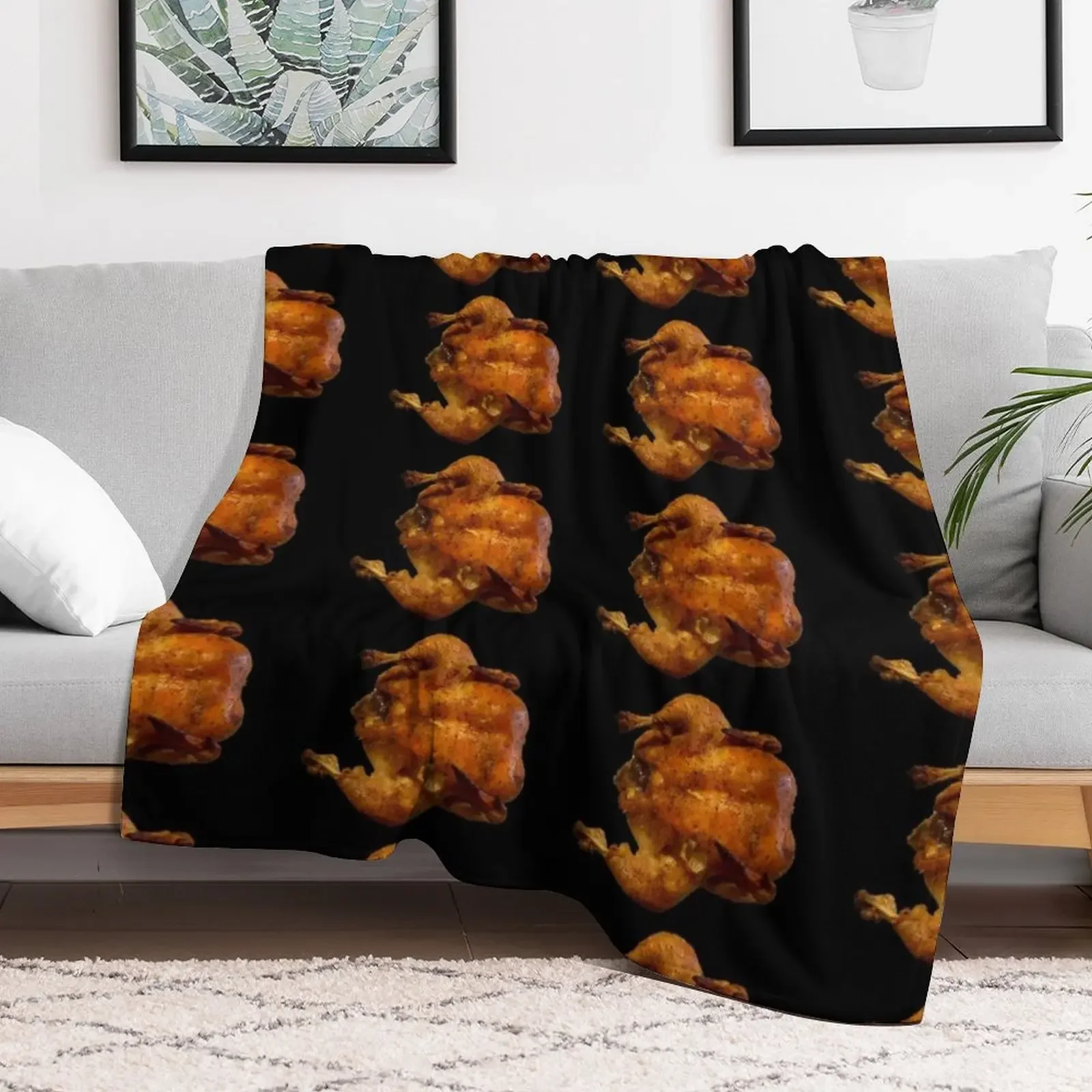 Roasted Chicken Throw Blanket Decorative Sofa Picnic Blankets