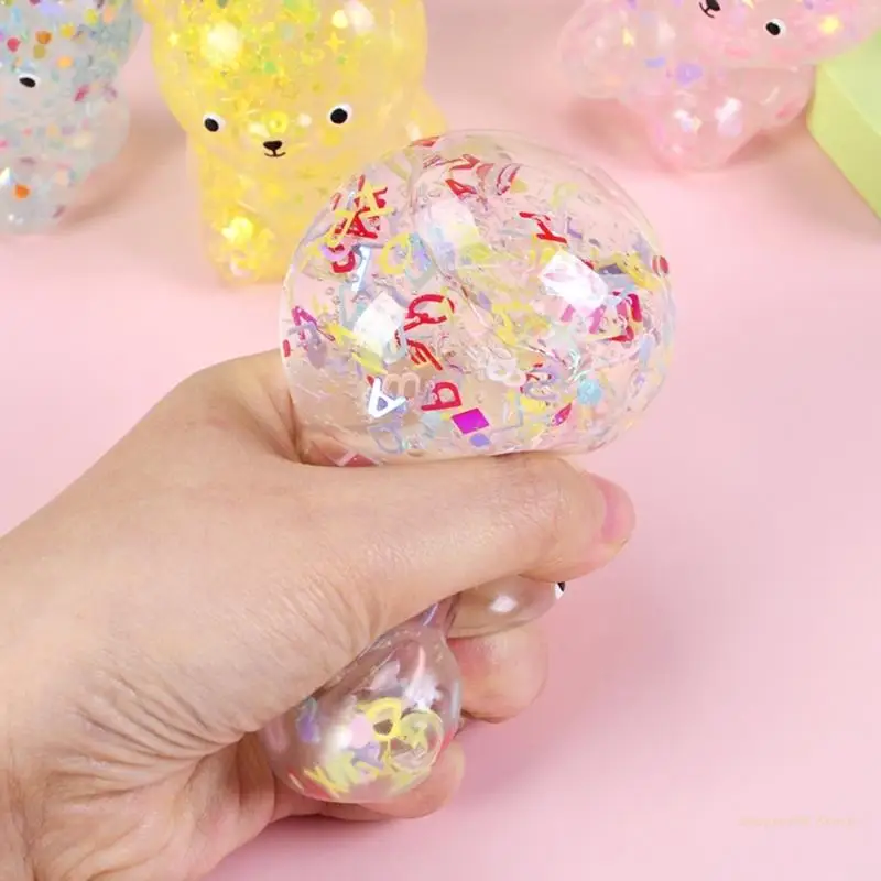 Y4UD มือ Squeezable ของเล่นความเครียดบรรเทา TPR หมีของเล่น PARTY Props Goodie BagFiller ของเล่น