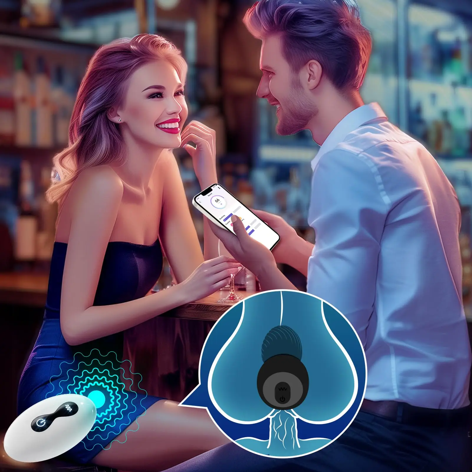 Vibrador Anal con rotación de 360 grados para hombres y mujeres, tapón Anal con Control remoto por aplicación, 7 velocidades, masaje de próstata,