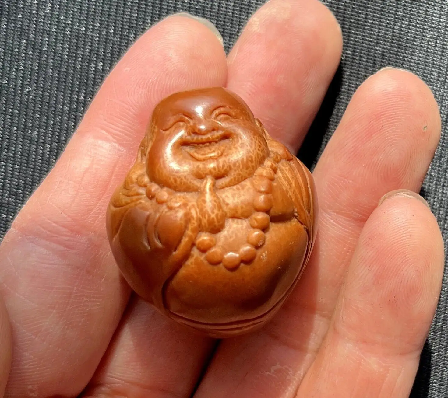Olive Nut Handmand Maitreya Laughing Buddha Statue Bead exquisite handicraft