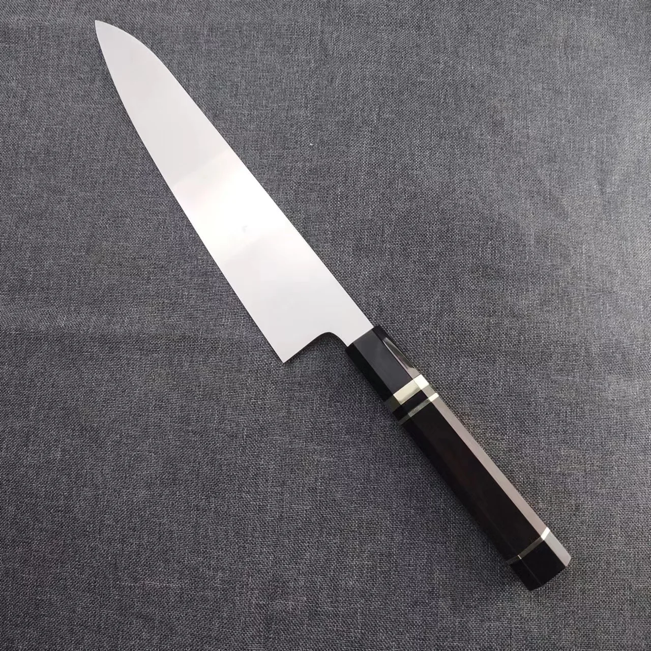 Chef Knife 10Cr15MoV Steel Blade Sharp Cleaver Sashimi Slicing Meat Sushi Fish Ham Gyutou Japanese Kitchen Knife Ebony Handle