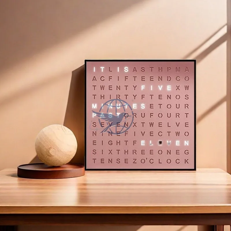 Fashion Desktop Good Things Office Learning Timing Light Box Electronic Light Box, English Clock LED Alphabet