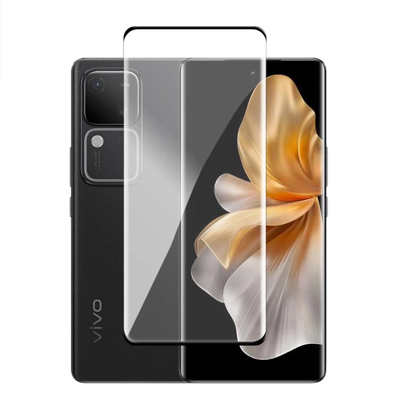 For Vivo V30 Glass For Vivo V30 Pro Tempered Glass  6.78 inch Full Cover 3D Curved HD Screen Protector For Vivo V30 Lens Film