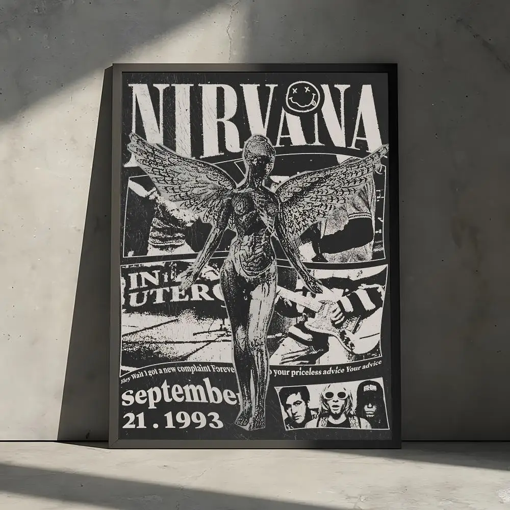 N-Nirvana Rapper-Album-Poster für Zuhause, Wohnzimmer, Schlafzimmer, Bar, Flur, klebriger Wanddruck, wasserfest, ästhetische Dekoration – Detail 11