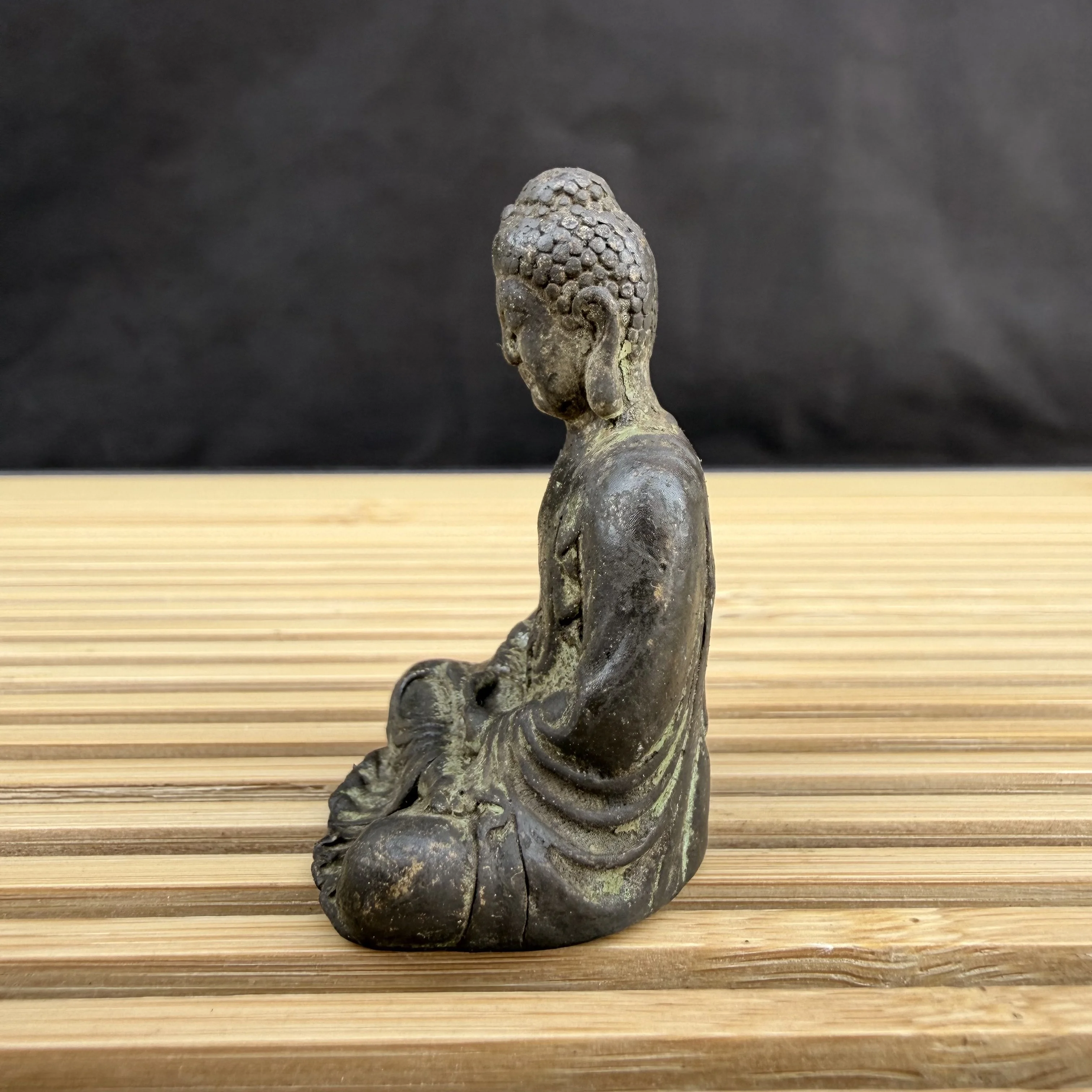 Classical Huanglima copper antique micro-engraving mini Buddha statue decorative item
