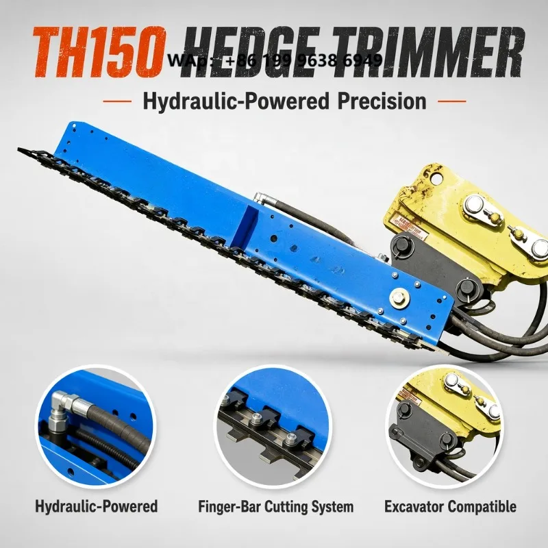 Factory Supply Attractive Price Mini Excavator Grass Shear Hedge Trimmer with 50-100cc Motor 1.5m Bar Length