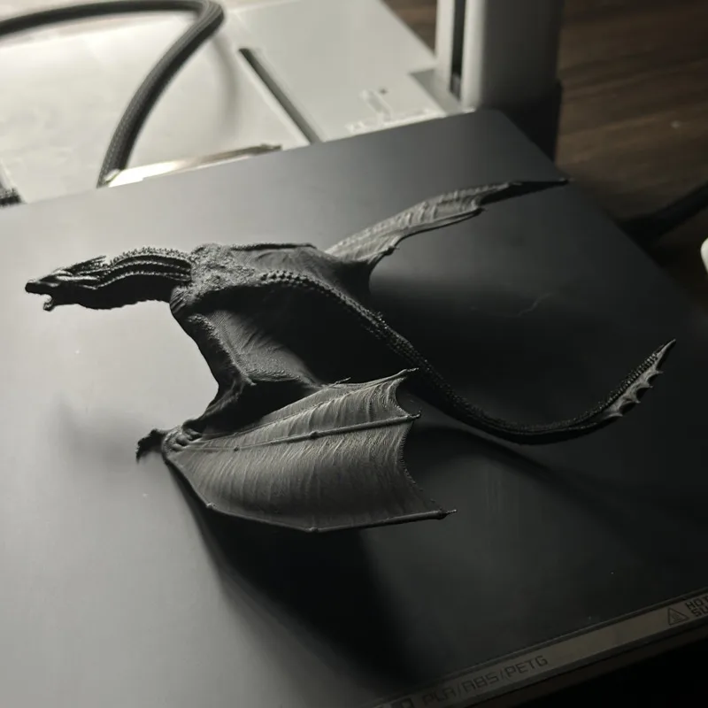 3D Printed Dragon Model Resin Flying Dragon Figurine Magic Creature DIY Paintable Desktop Decor Collection Creative Gift view 2