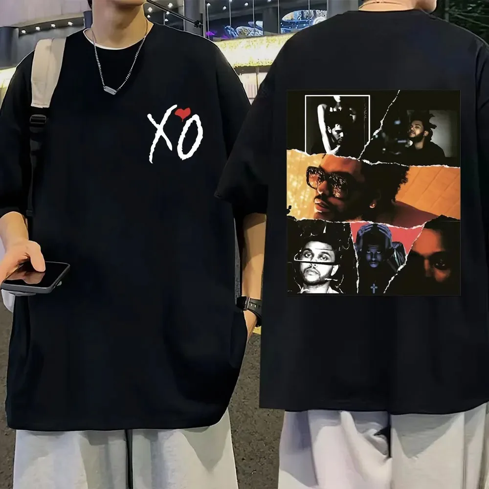 Cotton Men Women The Weeknd Xo After Hours Letters Print TShirt Mens Harajuku Hip Hop Clothes T Shirt Streetwear T Shirts