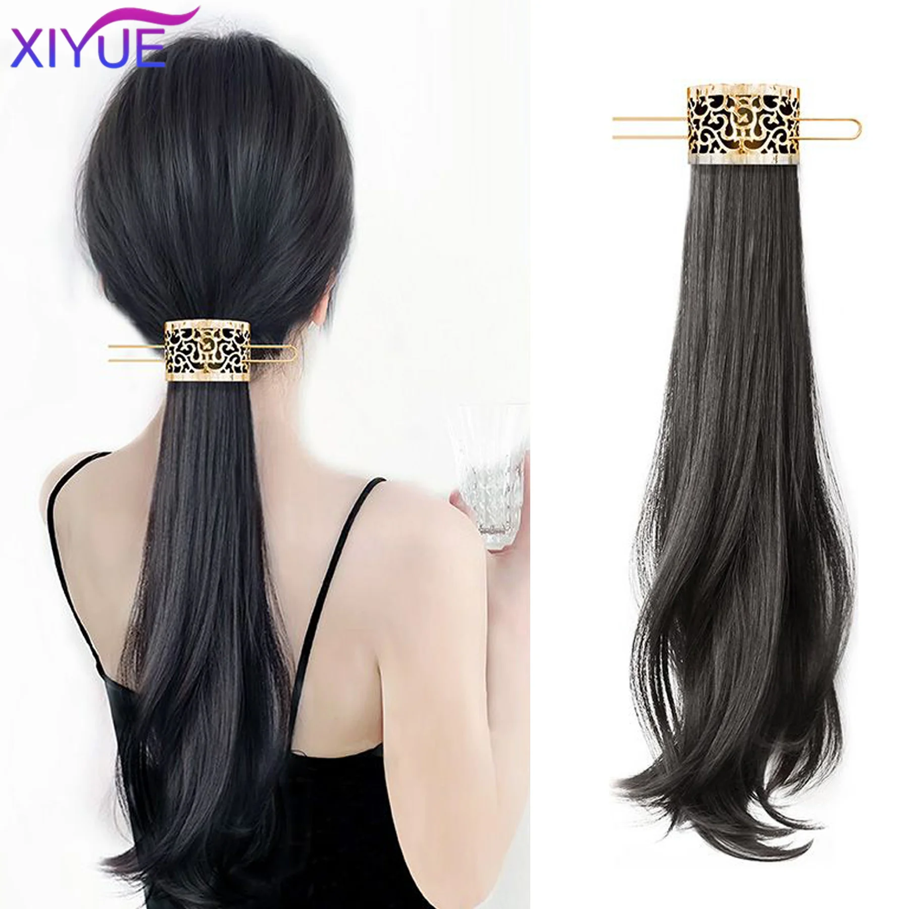 XIYUE Hanfu, wig, bun, new Chinese style ponytail style wig bag, ancient costume wig, cheongsam, hair bun, headdress, wig, ancie