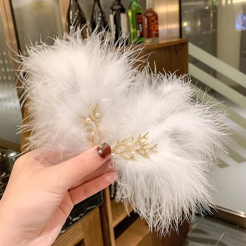 

Leaf Feather Hair Clip Headwear Super Fairy Forest Ancient Style Hairy Edge Girl Japanese Cute Bride Hair Accessories 2025 New