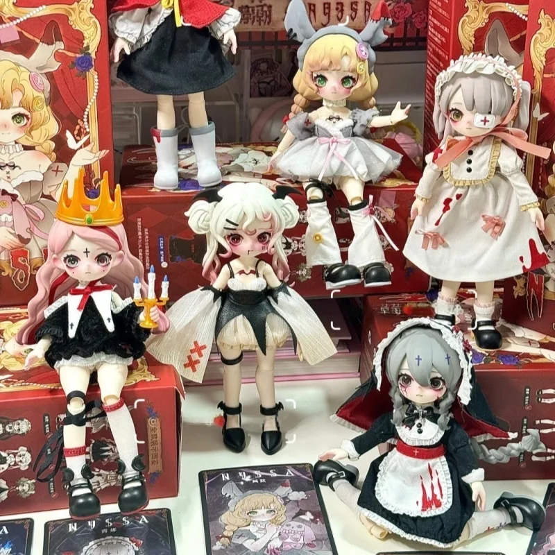 

Подлинная серия Nyssa Bizarre Nightmare 1/12 Bjd слепая коробка в готическом стиле, подвижная кукла, настольный орнамент, коллекция декора, подарок