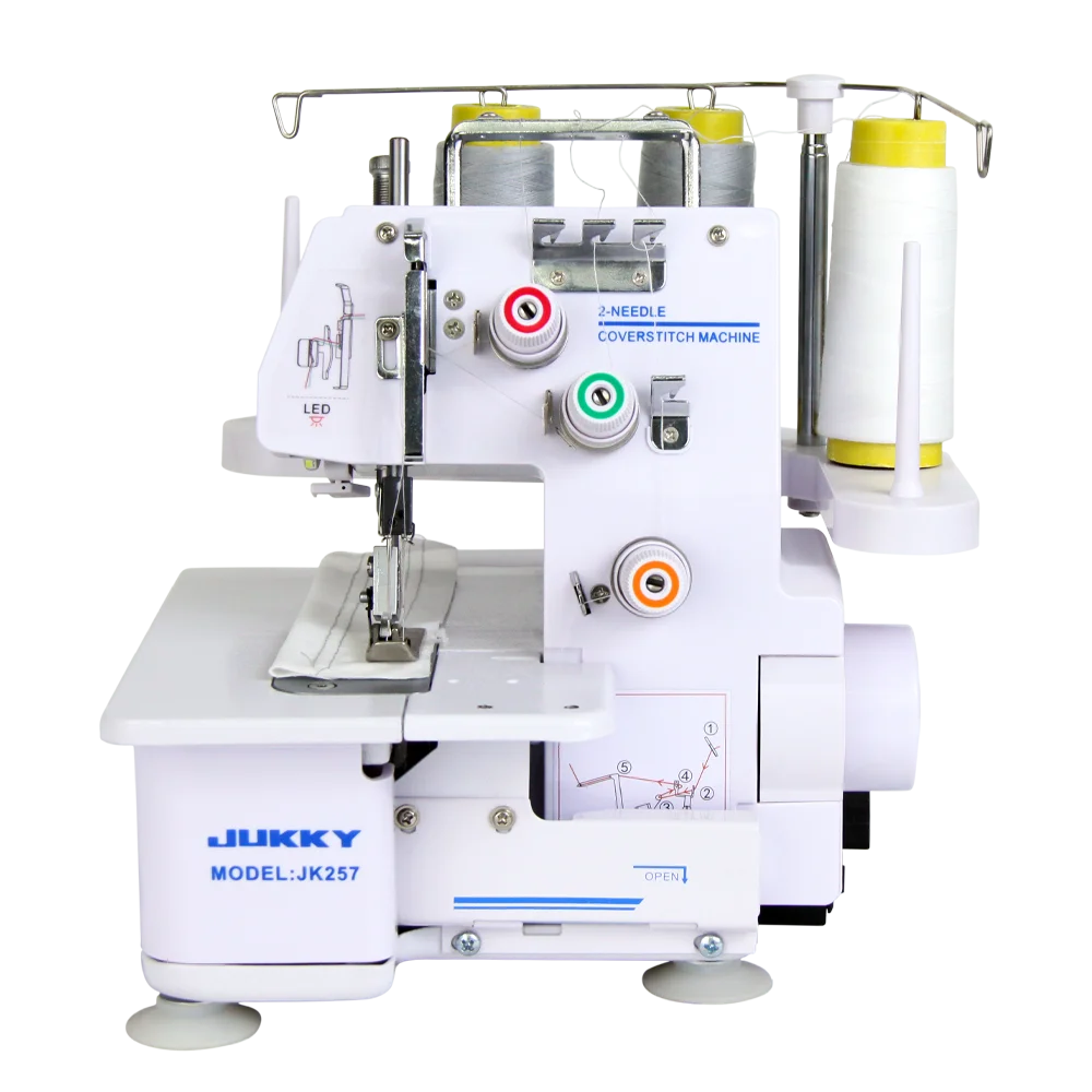 Jukky 257 baby mini Overlock Sewing Machines Metal with Coverstitch Twin  Home Industrial Use Fabric for clothes