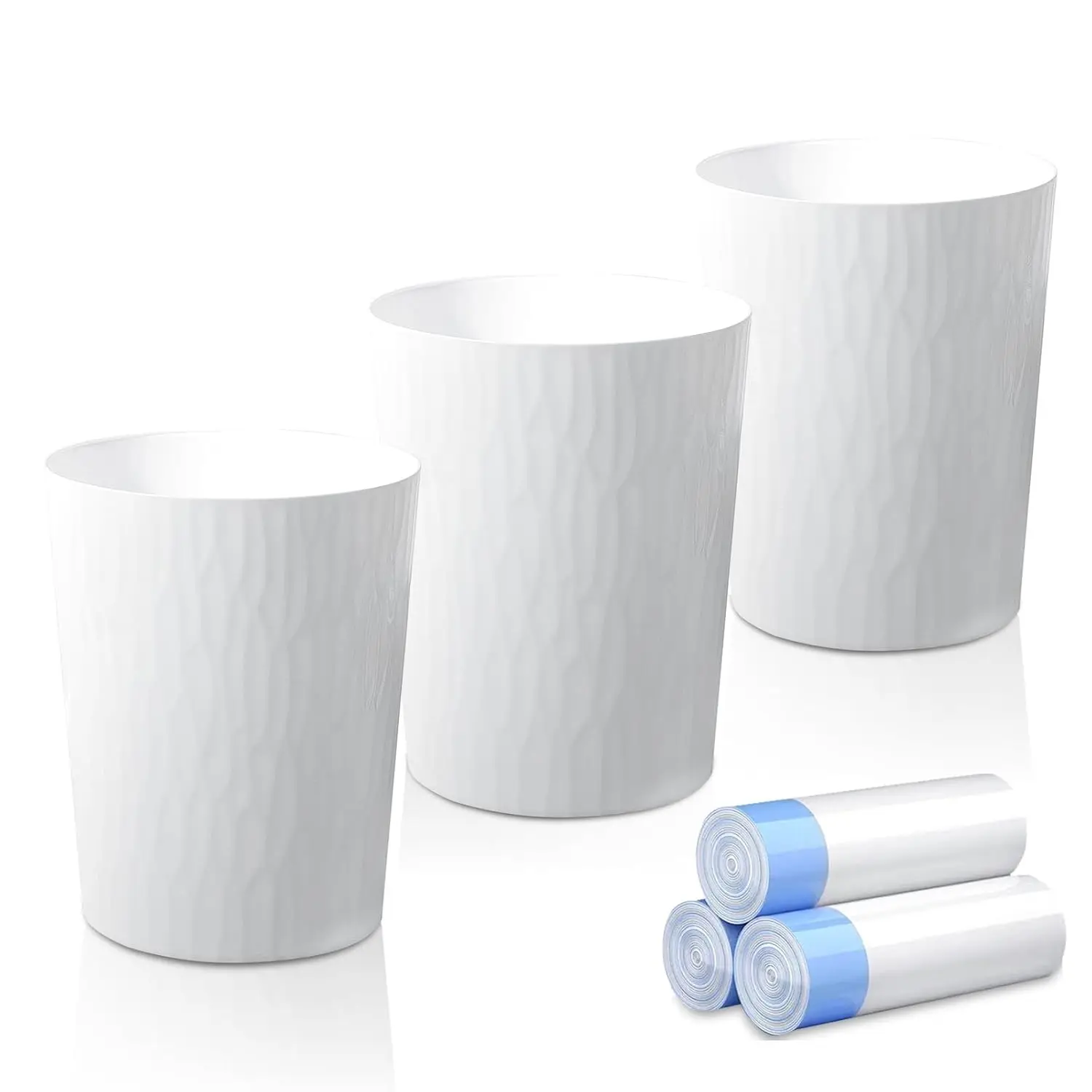 

UUJOLY Small Trash Can Wastebasket Garbage Can Container Bins for Bathrooms,Bedroom Room, Kitchens, Offices, Kids Rooms, Dorms,