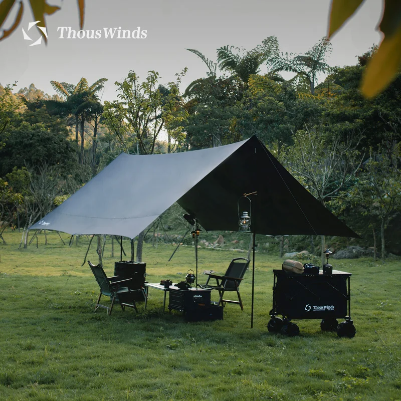 Imagem -06 - Tho Winds Outdoor Camping Toldo 40d Canopy para 210 Pessoas Camping Sun Tarp 4x45 m