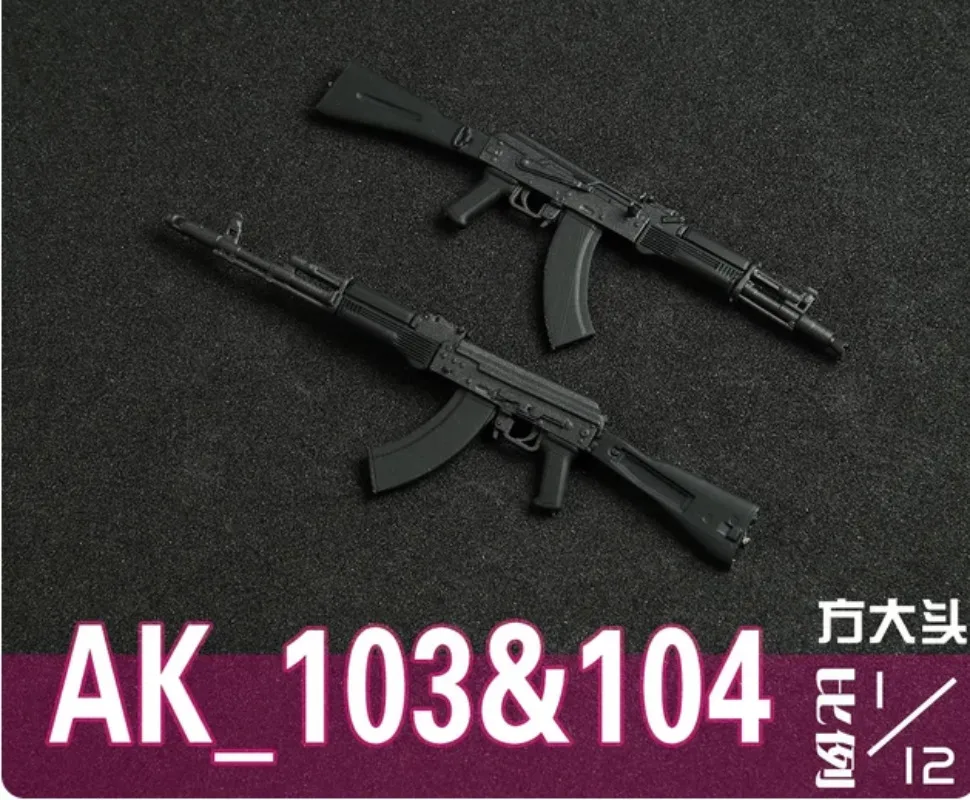 1/12 Soldier AK103/AK104 Guns Model for 6'' Notaman Ant  Action Figures