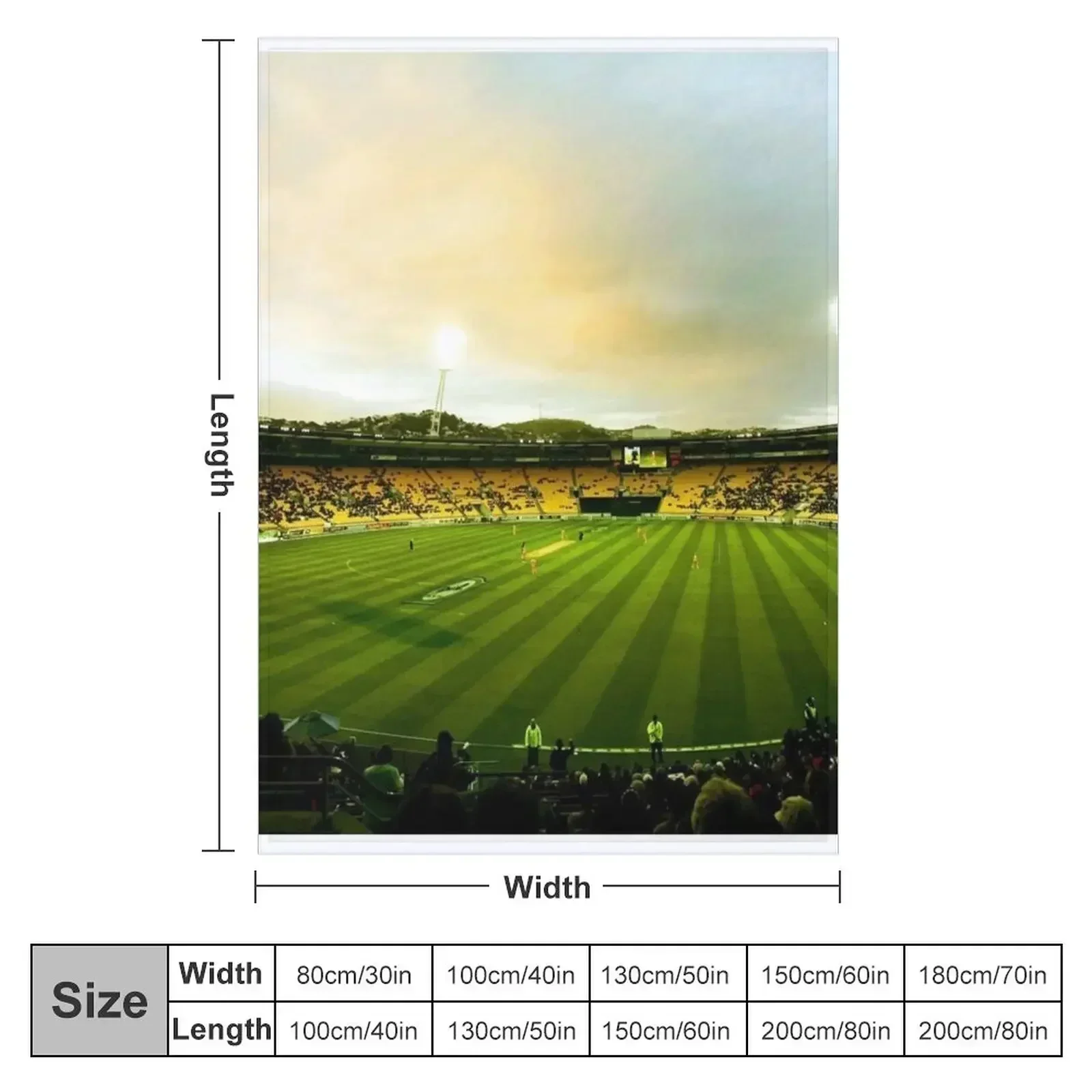 New Cricket ground Throw Blanket couch cozy soft plush fuzzy picnic outdoor blanket