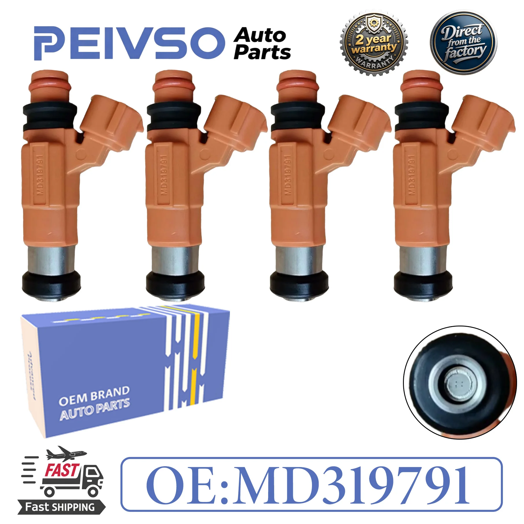 PEIVSO 4pcs MD319791 CDH210 INP771 Fuel Injectors for Chevrolet Suzuki Dodge Chrysler Yamaha outboard Mitsubishi Auto Parts
