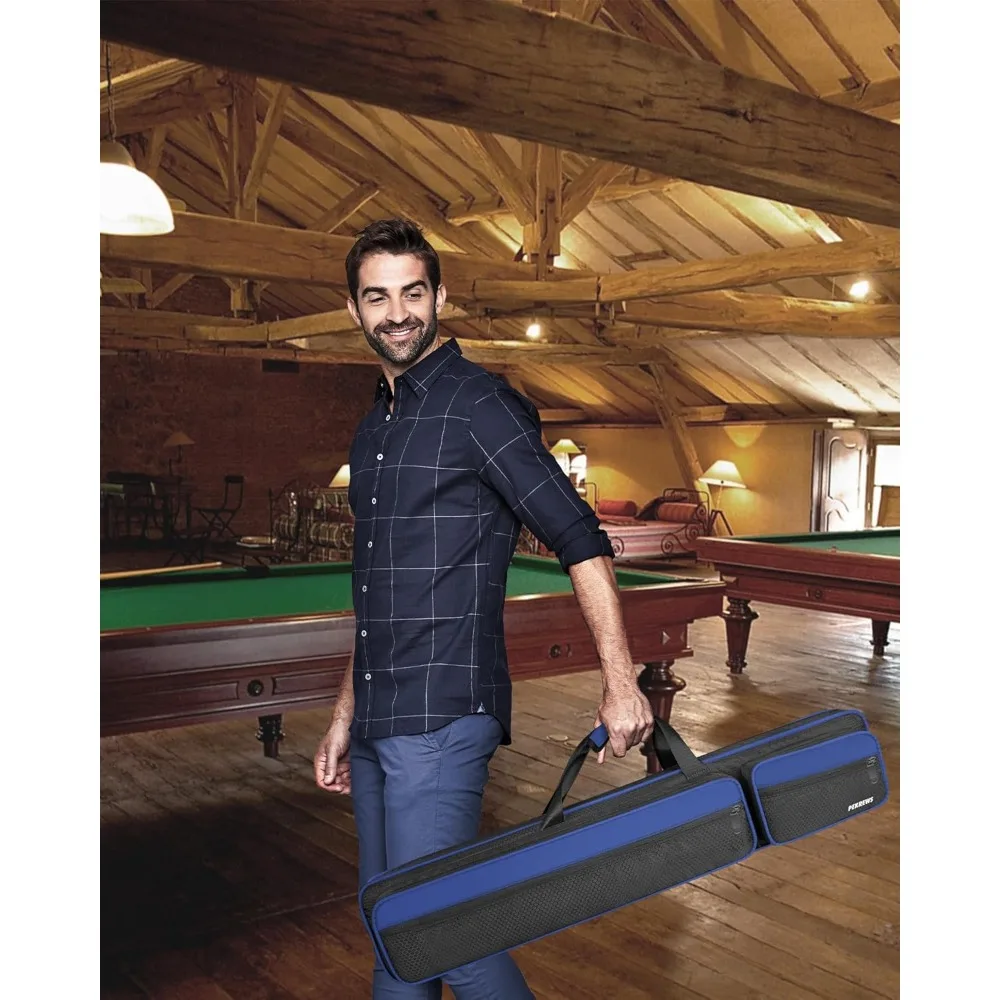 

Pool Cue Case, Pool Stick Case 4x5 with Multiple Pockets Holds 4 Butts 5 Shafts, Soft Padded Sturdy Pool Cue Bag
