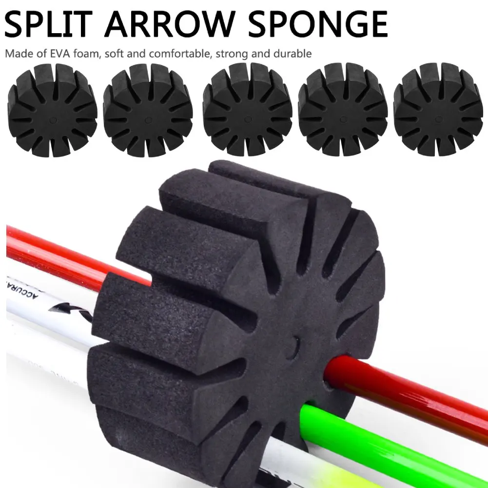 Separador de flecha dividida para exteriores, soporte de esponja de EVA, separador de protección de almacenamiento de flechas, accesorios de caza con arco