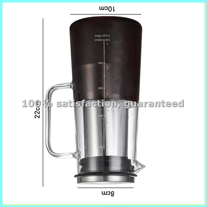 Airtight Cold Brew Iced Coffee Maker and Tea Infuser- 1.0L / 34oz Glass Carafe with Removable Stainless Steel Filter-AD23