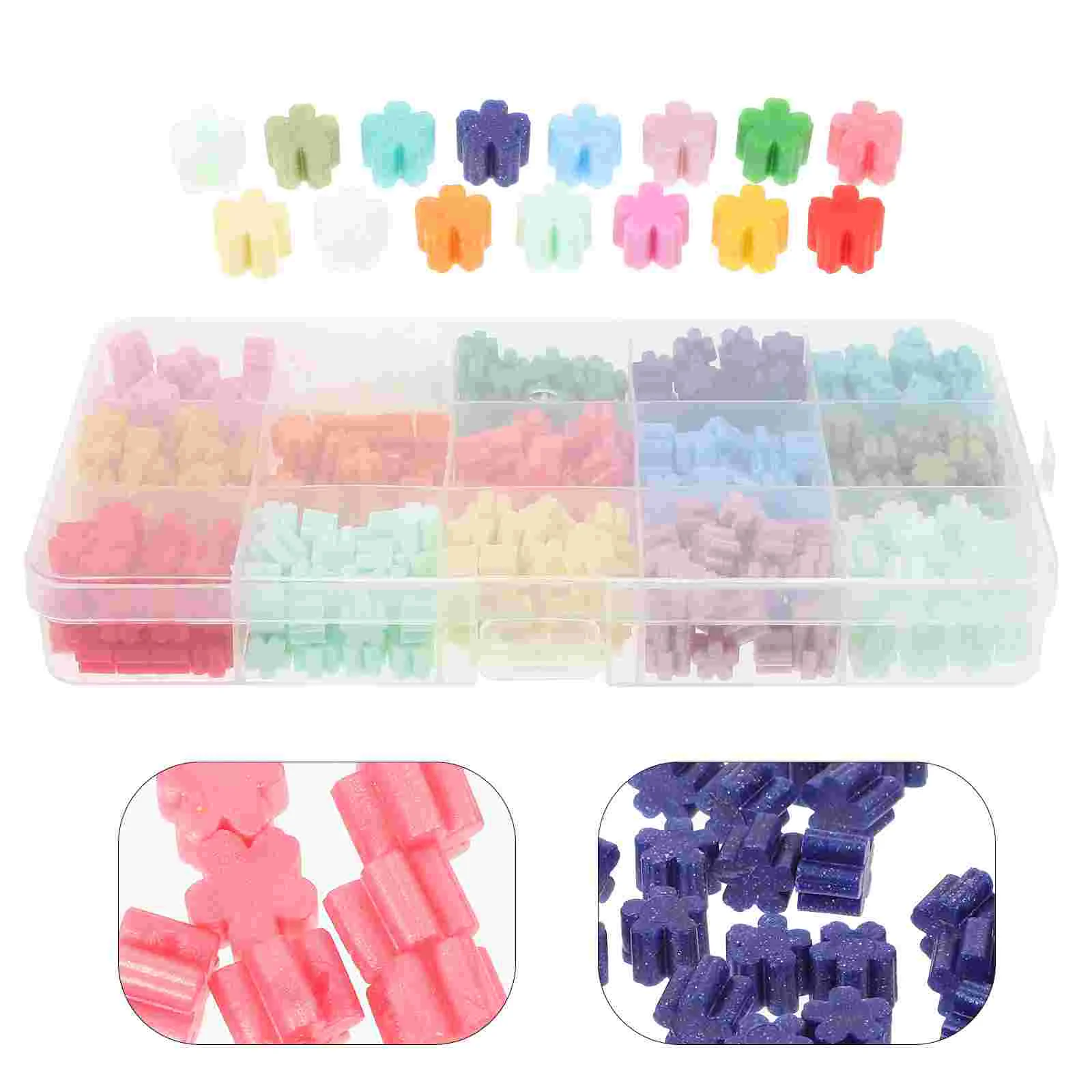 

15 Grid Cherry Blossom Snow Melting Seal Stamp Envelope Letter Card Kit Seal Stamp Set Box Kit Colorful Wax Beads Home Gift