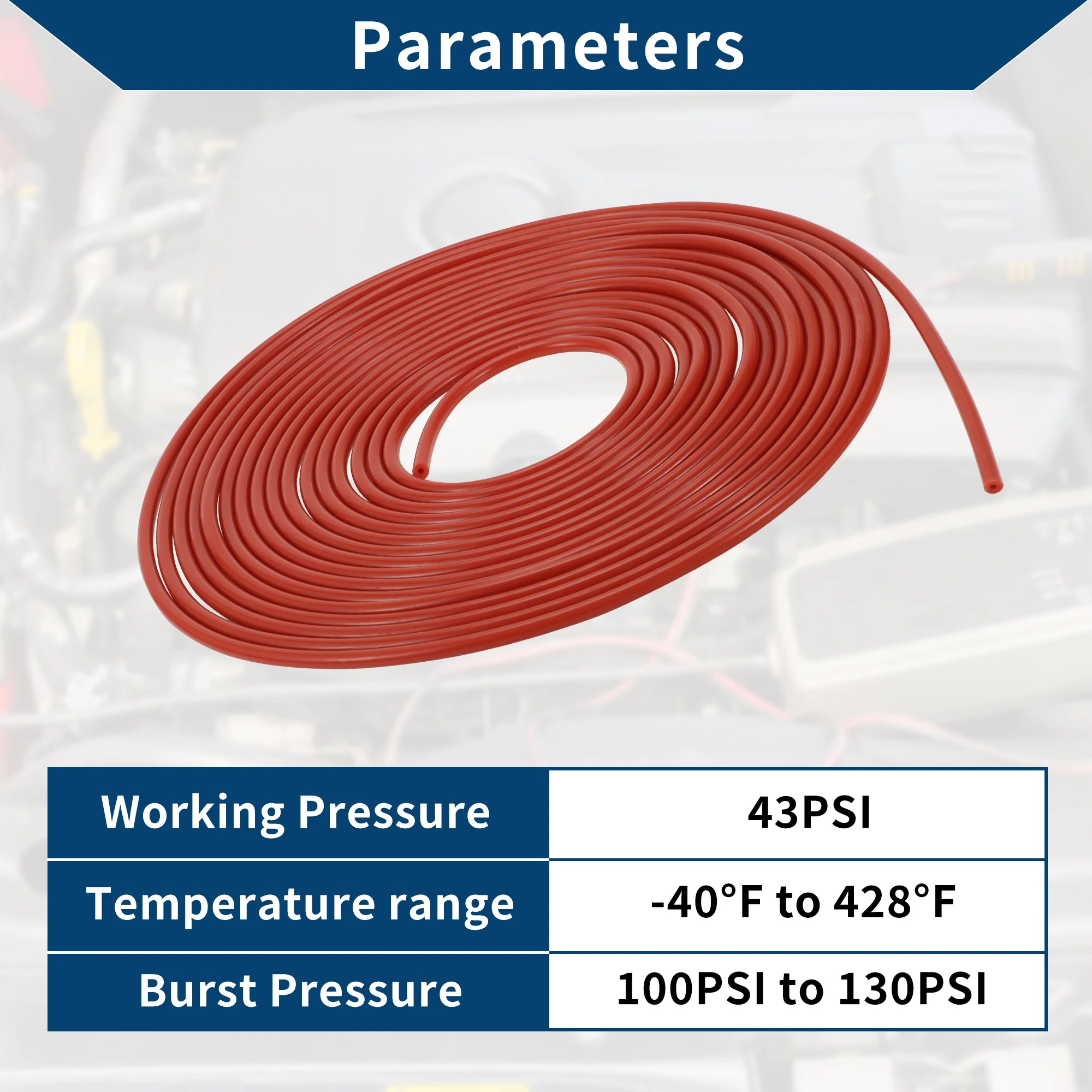 UXCELL 10M Silicone Vacuum Tubing Hose High 2/3/4/5/6/8/10/12/14/16/18/20mm ID Vehicle Vacuum Line 130PSI Max Pressure Red