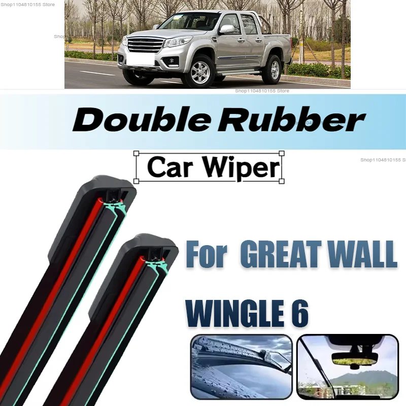 

2PCS Car Wiper for Great Wall Wingle 6 2014-2021 Front Windshield Windscreen Wiper Blade Rubber Accessories 2018 2019 2020 2021