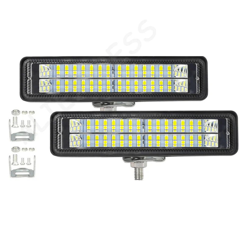New 2Pcs 28LED 84W Work Light Strip 12-24V Floodlight Drive Fog Off-Road LED Work Light,   SUV 4WD Beam DRL Aluminum Light