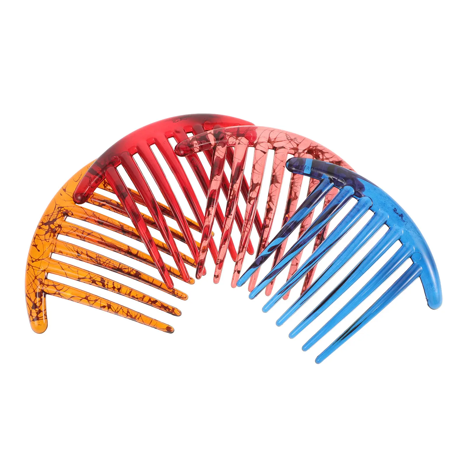 4 Pcs Comb French Hair Side Decorative Elegant Accessories for Women Bangs Insert