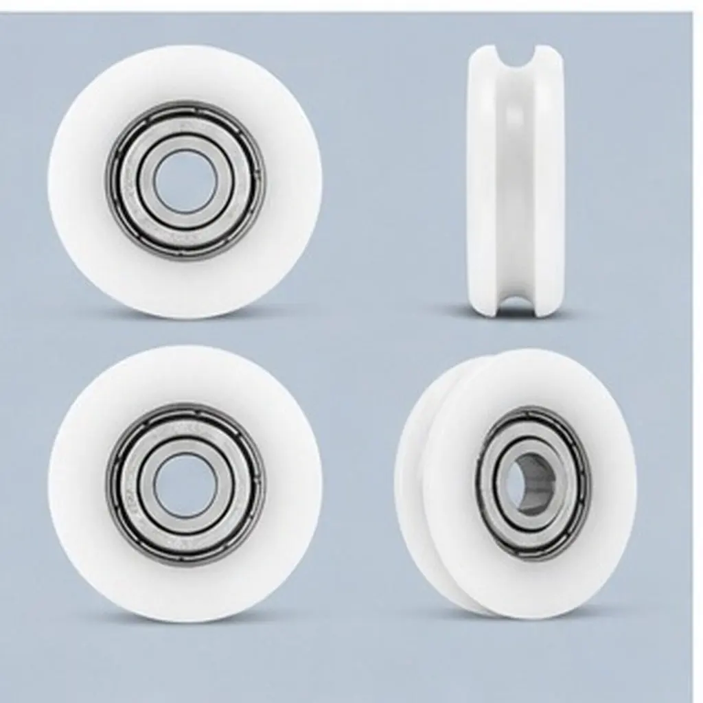 5Pcs Plastic Sliding Door Bearing Guide Wheels Lightweight Smooth Quiet Operation U Groove Pulley Replacement for Windows
