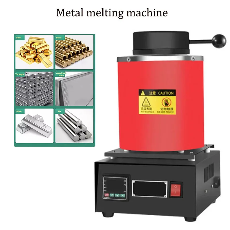 

1/2/3kg Gold Melting Furnace Portable Metal Melting Furnace Gold Silver and Aluminium Graphite Quartz Crucible Equipment Melting