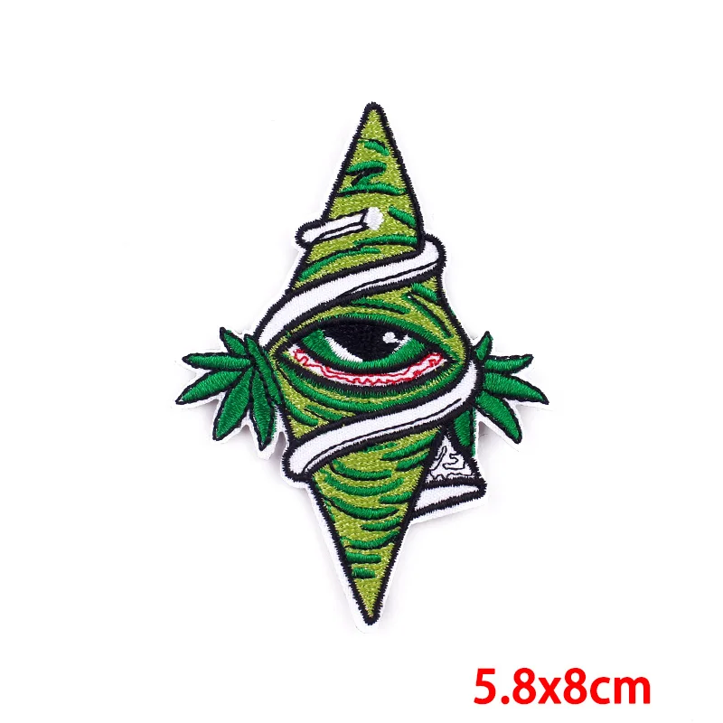 Horror Skull Patch Punk Style Embroidery Patch DIY Iron On Patches For Clothing thermoadhesive Patches On Clothes Sew Stickers
