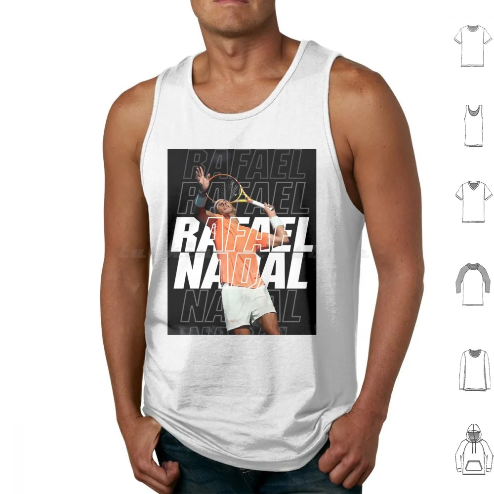 Camisetas sin mangas de Rafael Nadal, de algodón estampado, con el logo de Rafael Nadal, Rafa, para Rafael Nadal, tenis de Rafael Nadal, Rafael Rafa