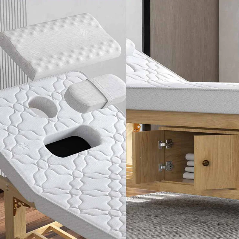 CX solid wood beauty, health center, press multi-functional SPA body massage pattern embroidery eyelash bed