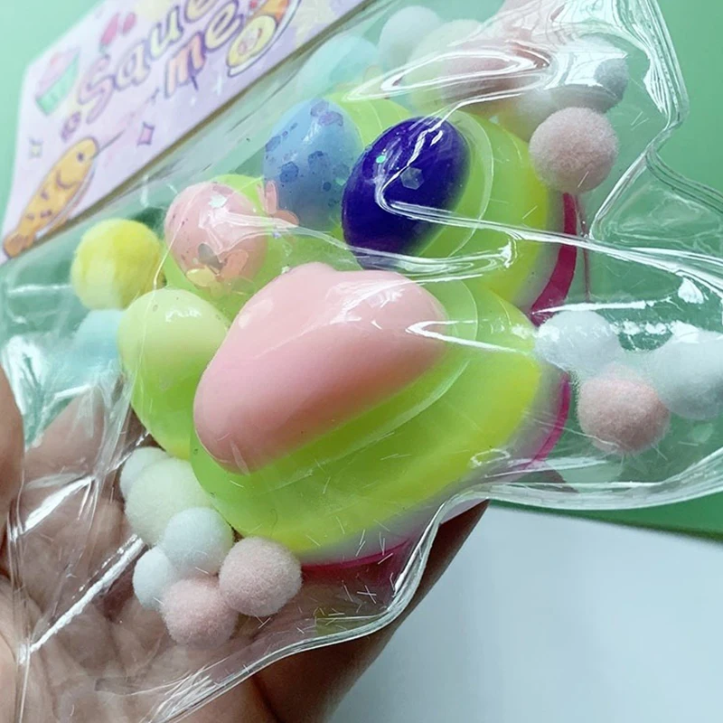 Kawaii Multi-gelaagde Kat Klauw Knijpen Speelgoed Zachte Mochi Decompressie Speelgoed Cartoon Kat Klauw Trage Rebound Speelgoed Kid volwassen Geschenken