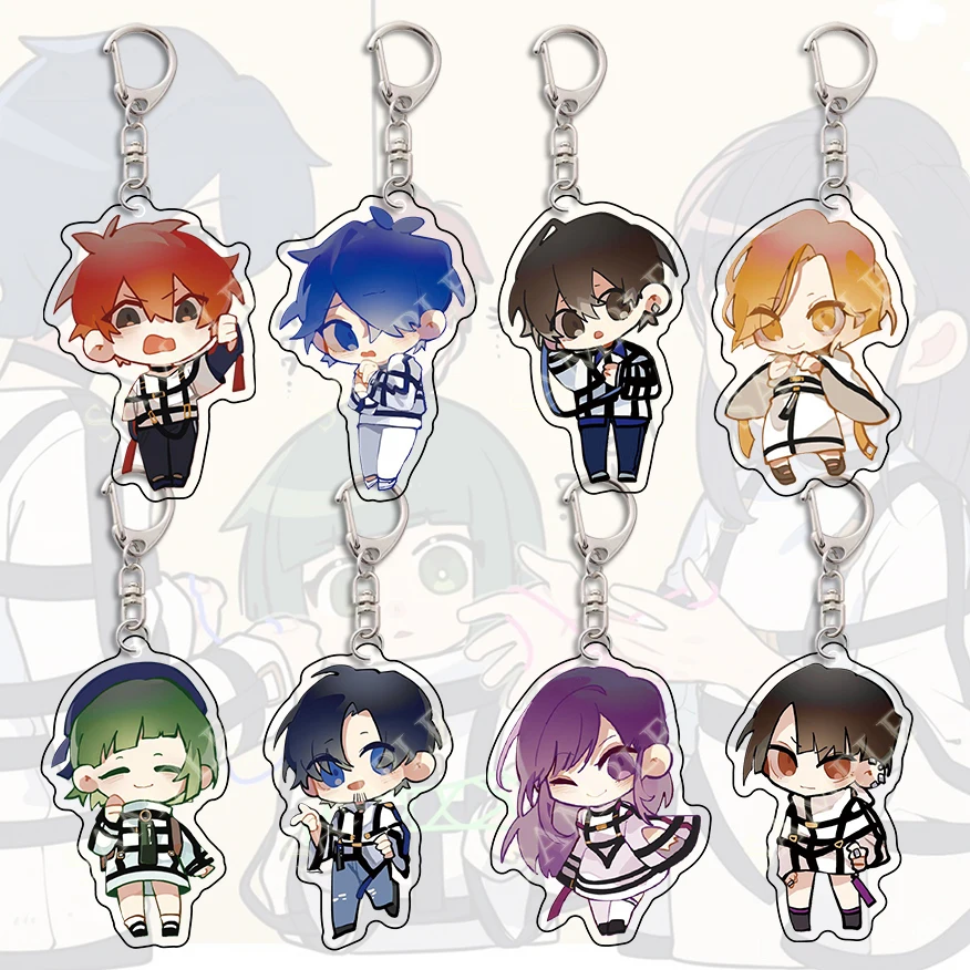 Anime MILGRAM Keychain MILGЯAM Haruka Sakurai Yuno Kashiki Mu Kusunoki Figures Keyring Bag Pendant Key Chain Friend Jewelry Gift