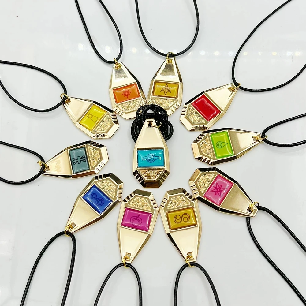 Anime Digimon Adventure Necklace Tag & Crest Emblem Digivice Badge Pendant Necklace Digital Monster Evolution Collection Gift